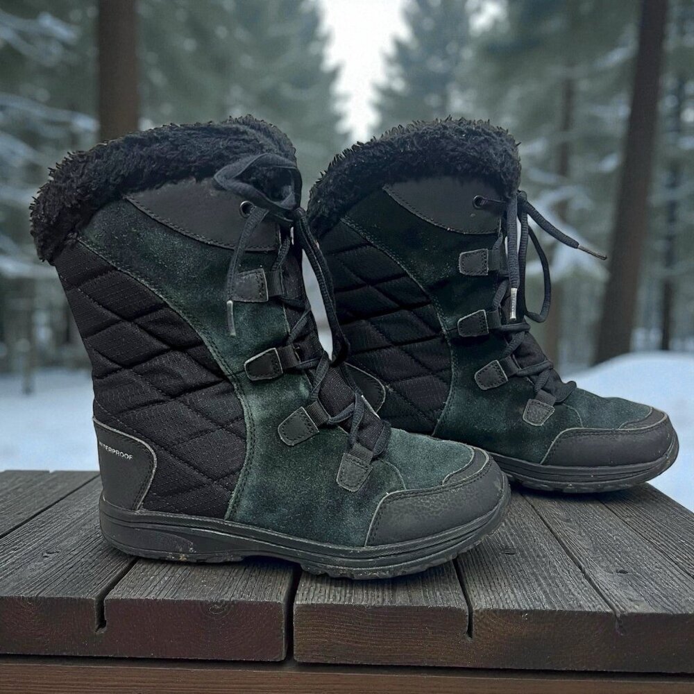 Columbia Ice Maiden II Women Size 6.5 Black Winter Boots